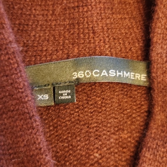 360 Cashmere Burgundy Larissa Cashmere Cardigan Crimson sz XS - Picture 5 of 6